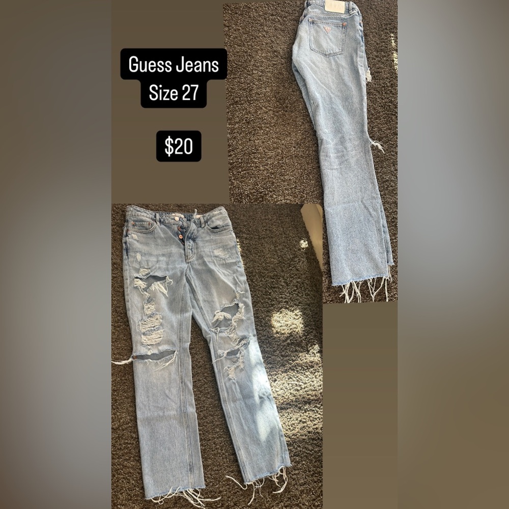 Guess Women's Straight Leg Jeans - Light Blue